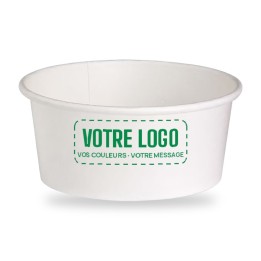 Ciotola bianca personalizzata 1100 ml stampata con il vostro logo