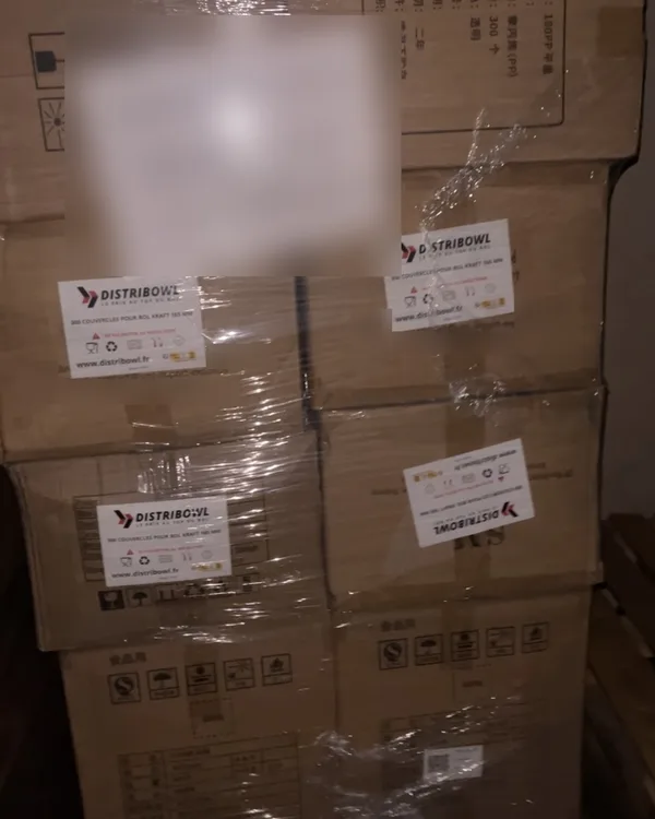 Cartons étiquetés Distribowl, Distribowl grossiste bol kraft