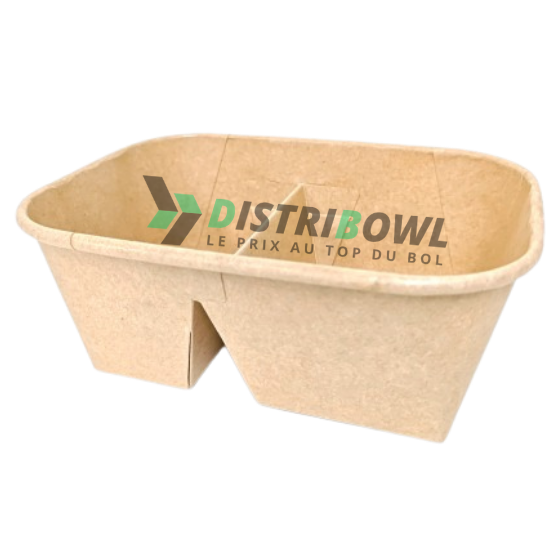 Bol rectangle 2 compartiments DUOKRAFT